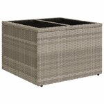 vidaXL Salon de jardin 9 Pièces avec coussins gris clair résine tressée