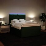 vidaXL Sommier à lattes de lit et matelas Vert foncé 160x200cm Velours