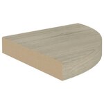 vidaXL Étagères d'angle flottantes 4 Pièces chêne 25x25x3 8 cm MDF