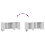 vidaXL Meuble TV Blanc brillant 99 x 34 5 x 52 cm Bois d'ingénierie