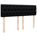vidaXL Sommier à lattes de lit avec matelas Noir 160x200 cm Tissu