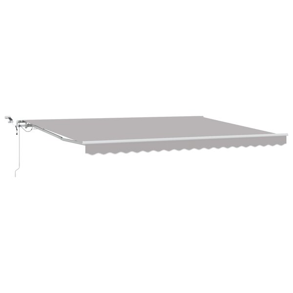 vidaXL Auvent rétractable automatique avec LED gris clair 450x300 cm