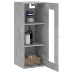 vidaXL Armoire murale gris béton 34 5x34x90 cm