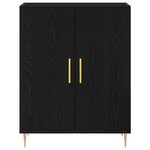 Buffet vidaXL Noir Chêne 69 5x34x90 cm Bois d'ingénierie
