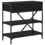 vidaXL Table Console Chêne Noir 75x34.5x75 cm Bois Aggloméré