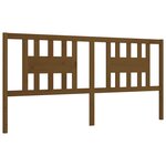 vidaXL Cadre de lit avec tête de lit marron miel 200x200cm bois massif