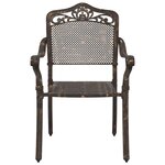 vidaXL Ensemble de salle à manger pour jardin 5 Pièces Bronze Aluminium