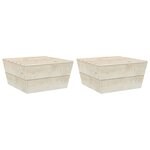 vidaXL Tables de jardin 2 Pièces 60x60x30 cm Bois d'épicéa imprégné