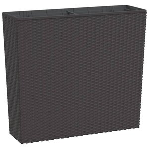 vidaXL Jardinière et intérieur amovible marron 12 /44 L rotin PP