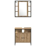 vidaXL Ensemble de Meubles de Salle de Bain 4 Pièces chêne artisanal