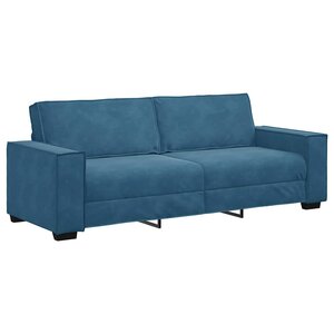 vidaXL Canapé à 3 places Bleu 220x78x84 cm Velours