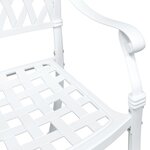 Ensemble Bistro de Jardin 3 Pièces vidaXL en Aluminium Blanc