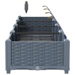 Jardinières vidaXL avec système d'irrigation par eau 4 Pièces Gris clair