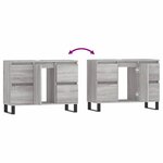 vidaXL Armoire salle de bain sonoma gris 80x33x60 cm bois d'ingénierie