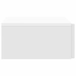 vidaXL Table d'appoint murale Blanc brillant 87 5 x 34 5 x 17 cm