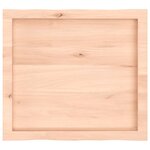 vidaXL Dessus de table bois massif non traité bordure assortie