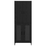 vidaXL Haut Armoire Chêne noir 69 5 x 34 x 180 cm Bois d'ingénierie