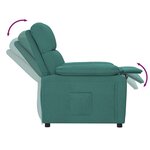 vidaXL Fauteuil inclinable Vert foncé Tissu