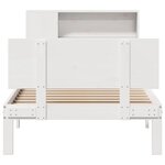 vidaXL Lit bibliothèque sans matelas blanc 90x190cm bois de pin massif