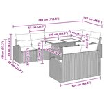 vidaXL Ensemble de canapé de jardin 9 Pièces Gris clair 100 x 55 x 73 cm