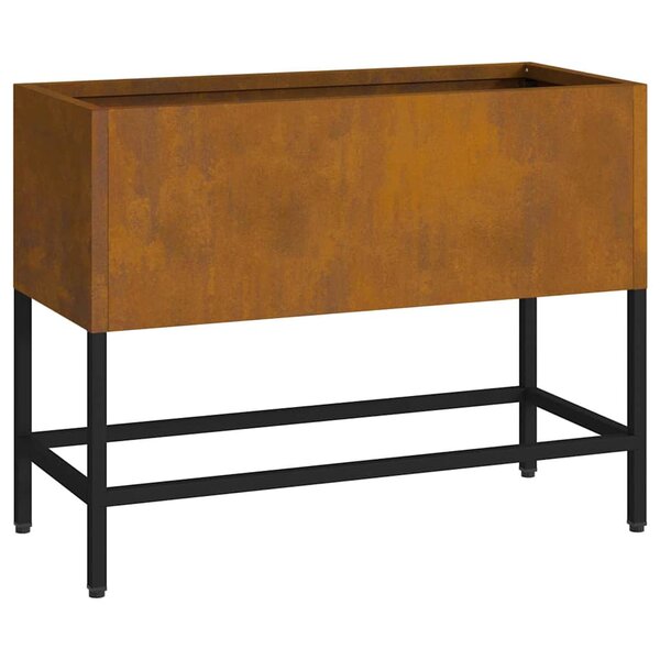 vidaXL Bac de jardin surélevé Rouillé 60 x 26 x 45 cm