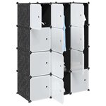 vidaXL Cubes de rangement 12 Pièces avec tiges de suspension PP