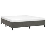 vidaXL Cadre de lit sans matelas gris foncé 160x200 cm velours