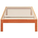 vidaXL Cadre de lit sans matelas cire marron 90x200 cm bois pin massif