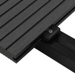 vidaXL Planche de terrasse 40 Pièces Noir WPC