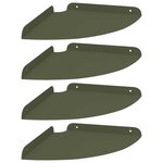 vidaXL Étagère flottante avec étagère 4 Pièces Vert olive 24 x 24 x 2 cm