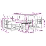 vidaXL Ensemble de canapés d'extérieur 7 pc Blanc et Beige