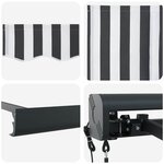 vidaXL Auvent rétractable anthracite et blanc 4x3 m tissu et aluminium
