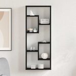 vidaXL Étagère murale en chêne noir 36 x 16 x 90 cm  bois d'ingénierie