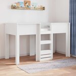 vidaXL Lit Superposé pour Enfants Blanc 75 x 190 cm Bois d'ingénierie