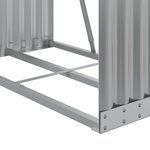 vidaXL Porte-bûches gris clair 80x45x190 cm acier galvanisé