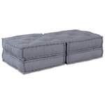 vidaXL Unité de canapé modulaire 2 Pièces Gris 140 x 70 x 36 cm Tissu
