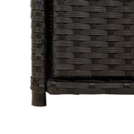 vidaXL Armoire de rangement de jardin noir 55x55x111 cm résine tressée