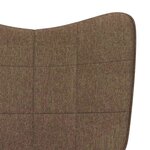 vidaXL Chaise à bascule avec tabouret Marron Tissu