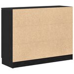 Buffet vidaXL Noir Chêne 90 5x30x70 cm Bois d'ingénierie