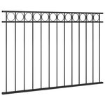 vidaXL Panneau de clôture Acier 1 7x1 m Noir