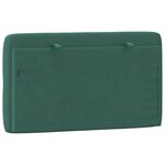vidaXL Coussin de tête de lit vert foncé 90 cm velours