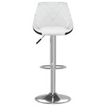 vidaXL Tabourets de bar lot de 2 blanc et noir similicuir