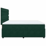vidaXL Sommier à lattes de lit et matelas Vert foncé 180x200cm Velours