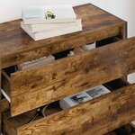 vidaXL Buffet Chêne Fumé 79 x 36 x 75.5 cm Bois d'ingénierie