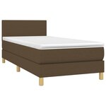 vidaXL Sommier à lattes de lit avec matelas Marron foncé 90x190 cm