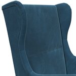 vidaXL Fauteuil Bleu Velours