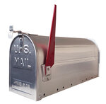Boîte aux lettres style américain en aluminium  Americano E2101  Inox