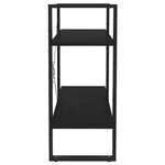 vidaXL Bibliothèque à 2 niveaux Noir 80x30x70 cm Bois de pin massif