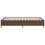 vidaXL Cadre de lit marron foncé 120x190 cm tissu