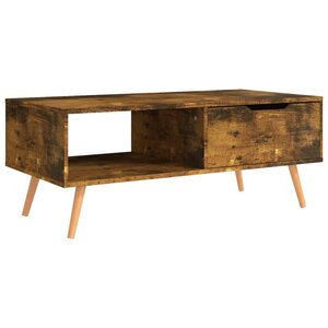 vidaXL Table basse Chêne fumé 100x49 5x43 cm Bois d'ingénierie
